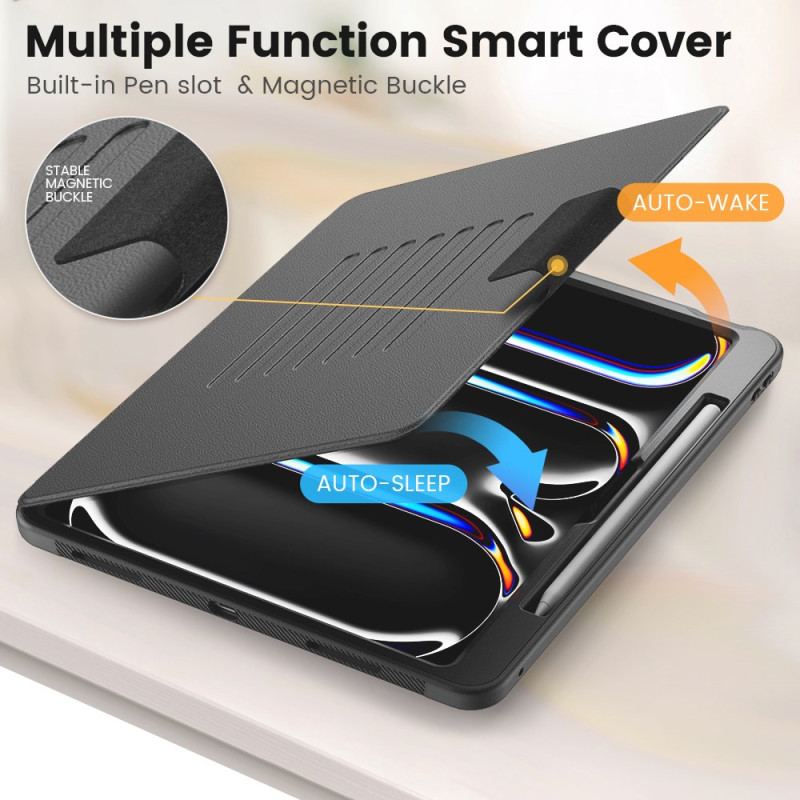 Étui iPad Pro 13 (2025) / 13 (2024) Porte-Cartes et Support Magnétique