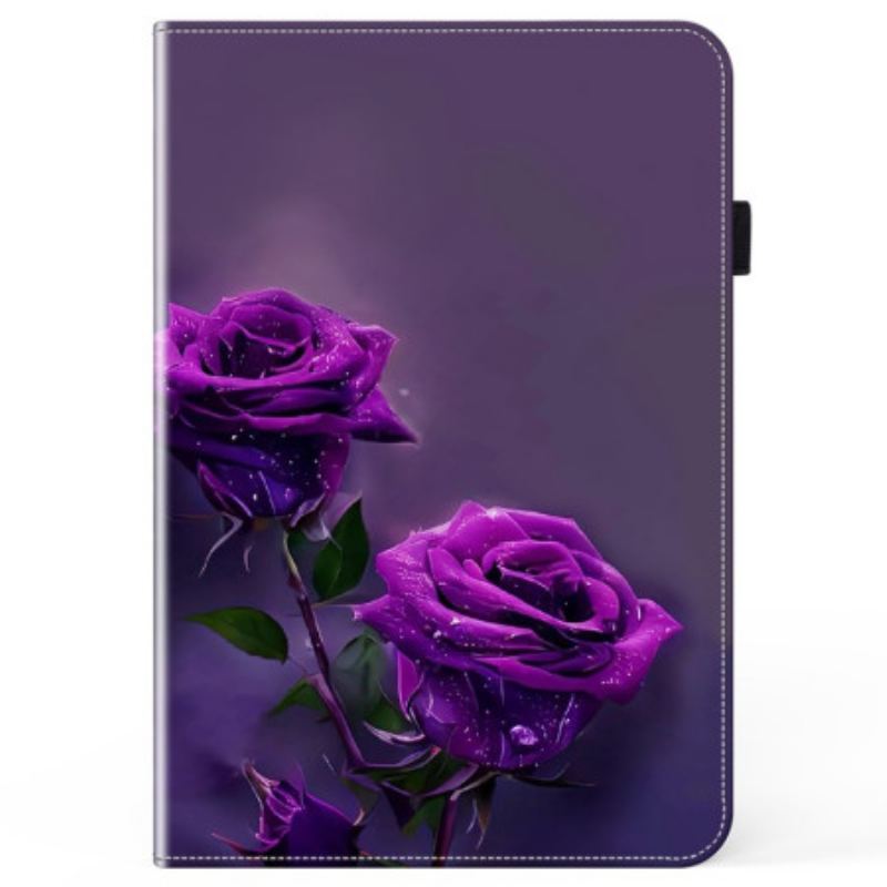 Étui iPad Pro 13 (2025) / 13 (2024) Roses Pourpres