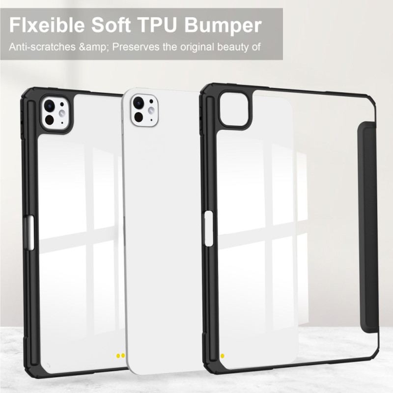 Smart Case iPad Pro 13 (2025) / 13 (2024) Simili Cuir Coque Transparente