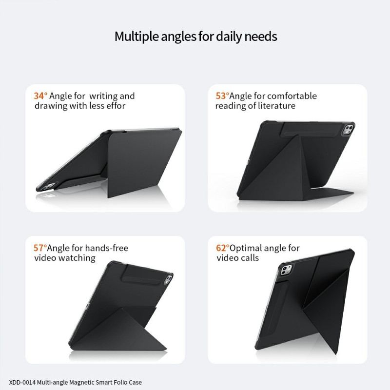 Smart Case iPad Pro 13 (2025) / 13 (2024) Support Multi-Angles XUNDD