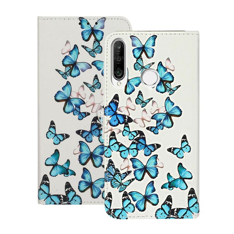 Flip Cover Huawei Y6p Myriade de Papillons