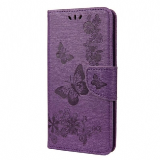 Housse Huawei Y6p Que des Papillons avec Lanière