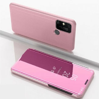 View Cover Huawei Y6p Miroir et Effet Cuir