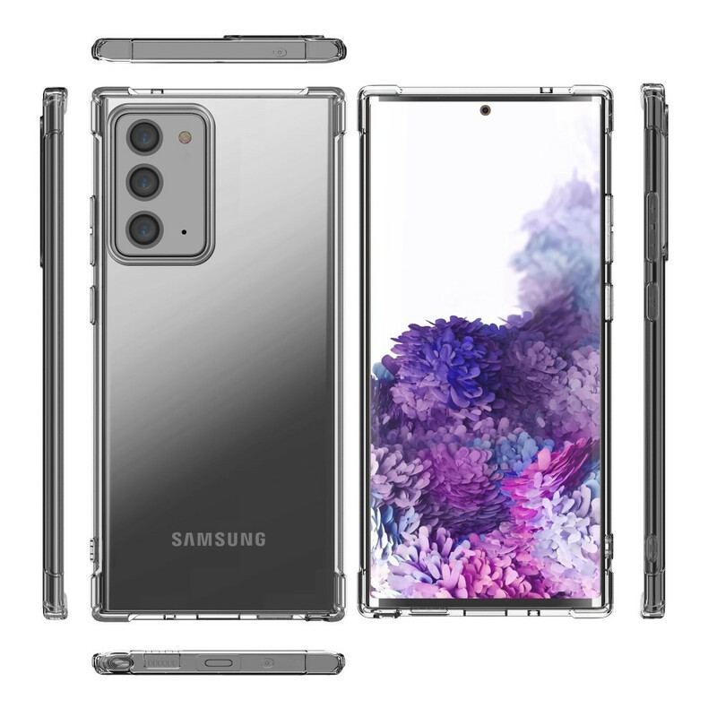 Coque Samsung Galaxy Note 20 Transparente LEEU Coussins Protecteur