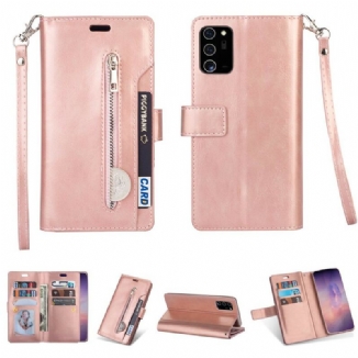 Housse Samsung Galaxy Note 20 Porte-Monnaie avec Lanière