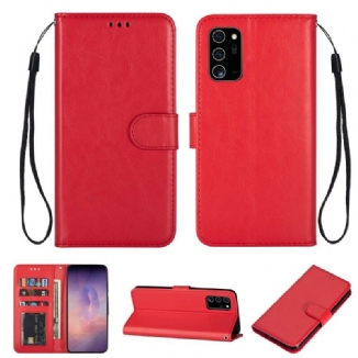 Housse Samsung Galaxy Note 20 Solid Color Serie à Lanière