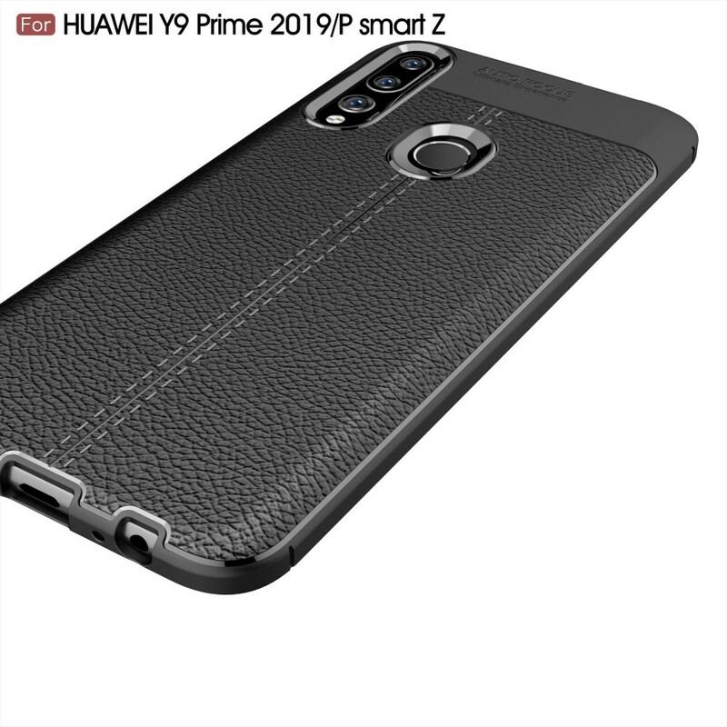 Coque Huawei P Smart Z / Honor 9X Effet Cuir Litchi Double Line