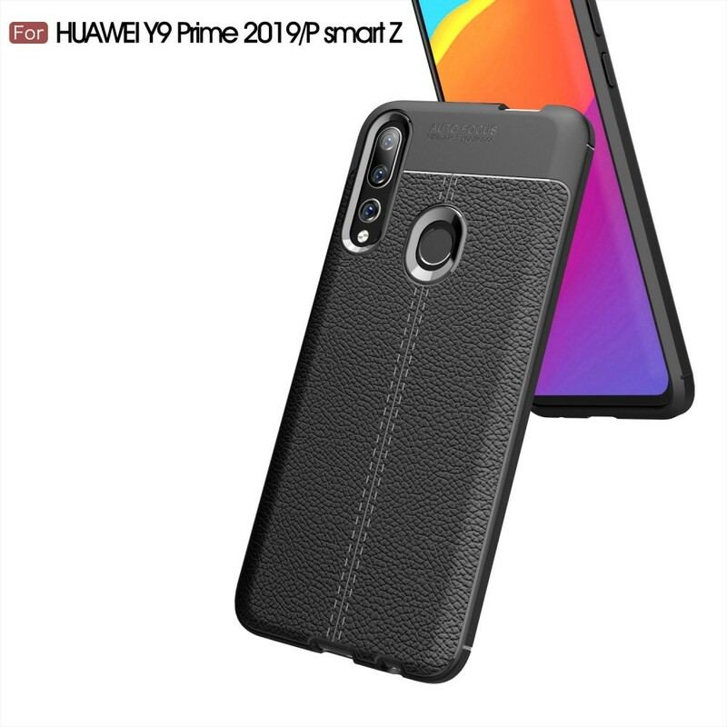 Coque Huawei P Smart Z / Honor 9X Effet Cuir Litchi Double Line