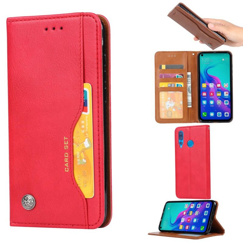 Flip Cover Huawei P Smart Z / Honor 9X Simili Cuir Porte-Cartes