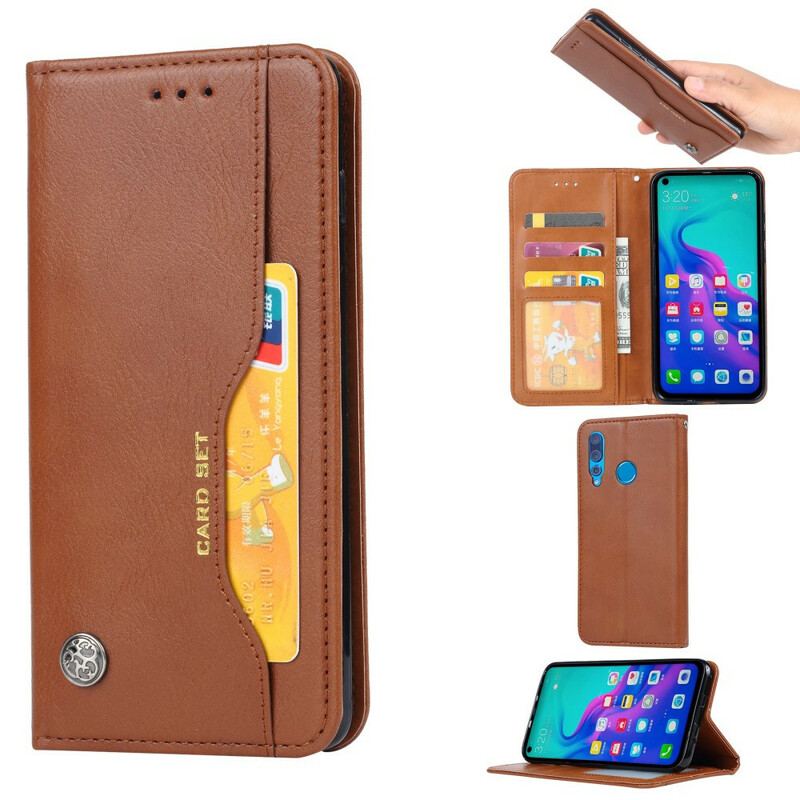 Flip Cover Huawei P Smart Z / Honor 9X Simili Cuir Porte-Cartes