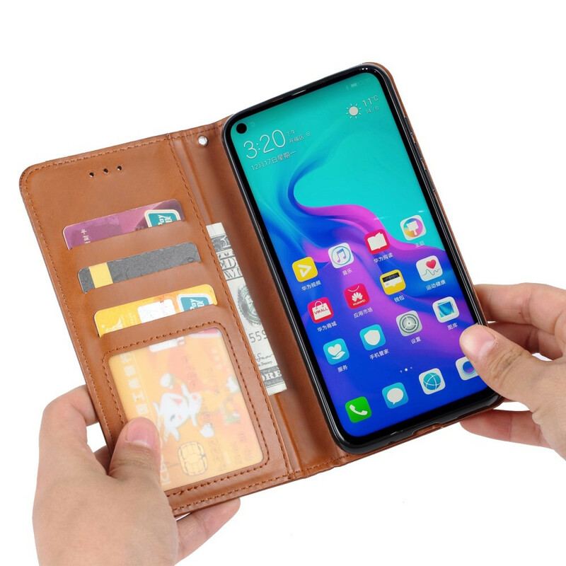 Flip Cover Huawei P Smart Z / Honor 9X Simili Cuir Porte-Cartes
