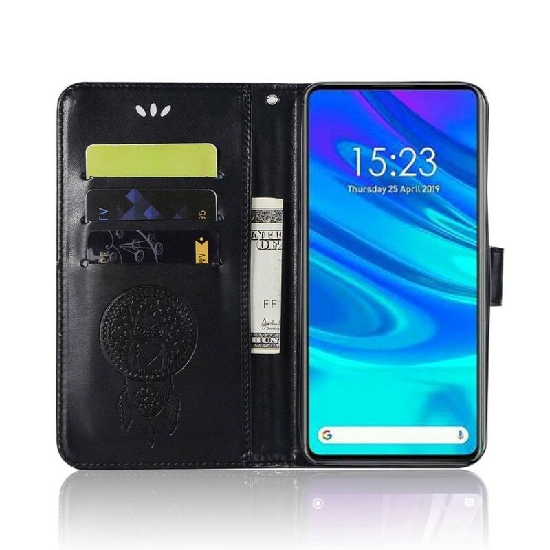 Housse Huawei P Smart Z / Honor 9X effet cuir Attrape Rêves Hibou