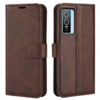 Housse Vivo Y76 5G Effet Cuir Slim Extrême