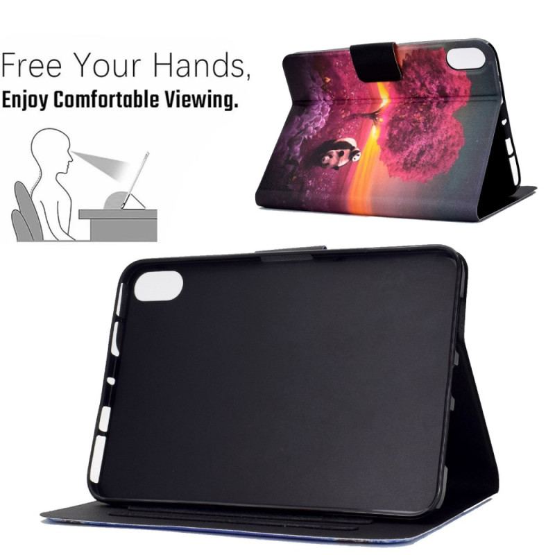 Housse iPad 10.9" (2022) Panda Coeur