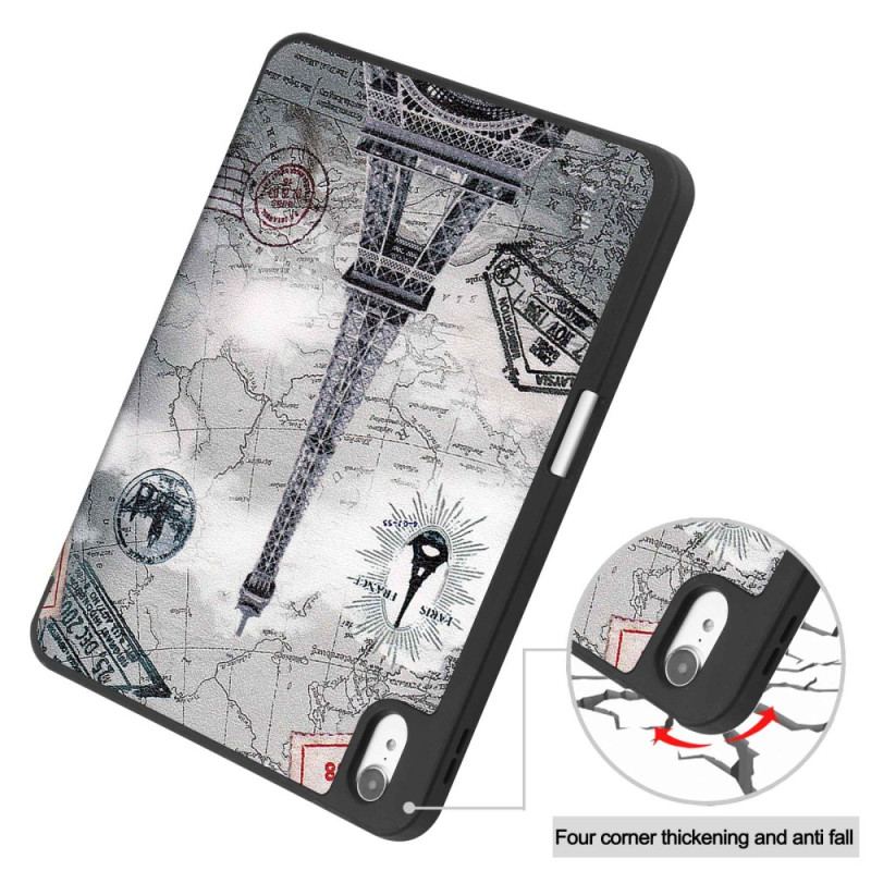 Smart Case iPad 10.9'' (2022) Porte-Stylet Tour Eiffel