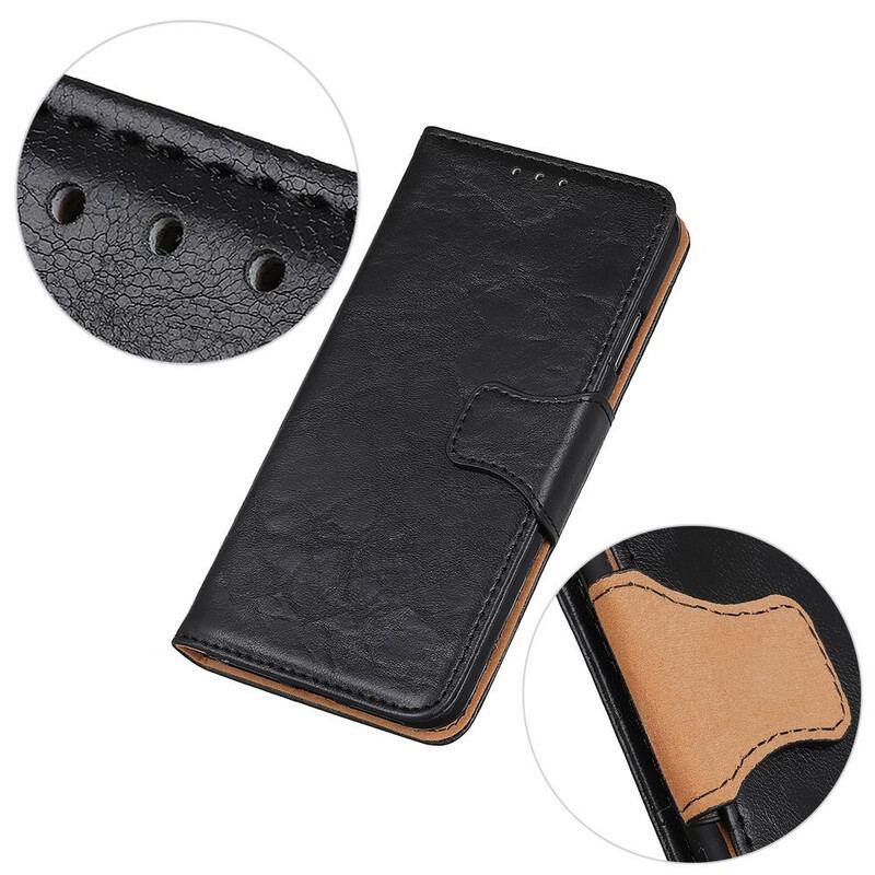 Housse Realme GT 5G Cuir Fendu Fermoir Réversible
