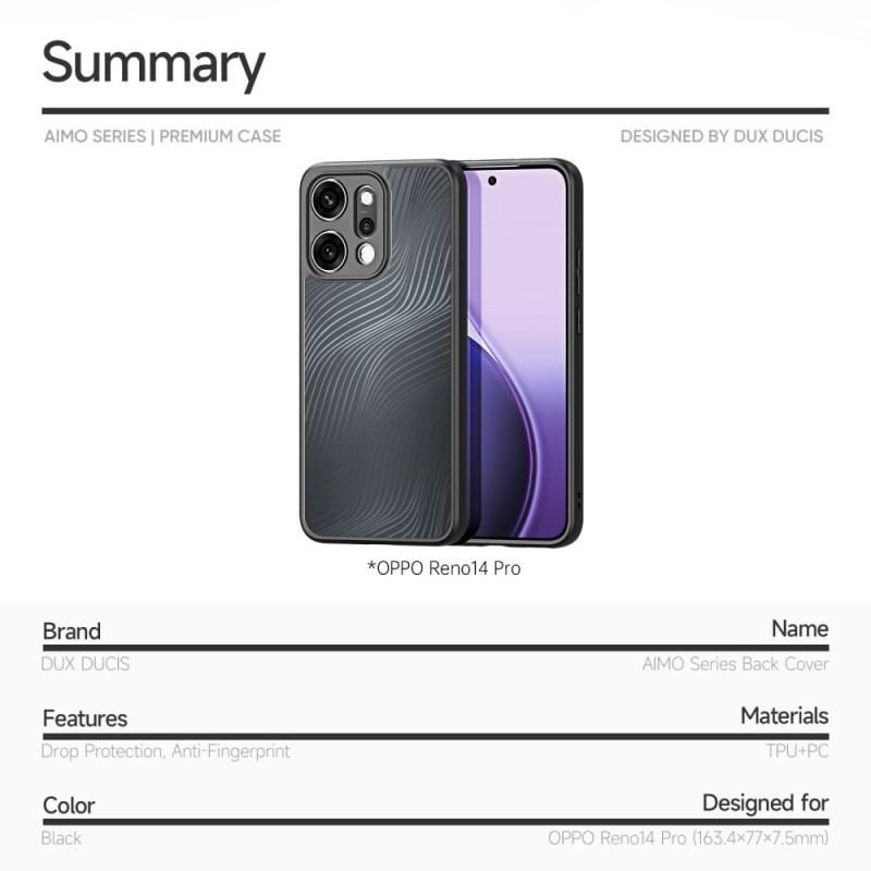 Coque Oppo Reno 14 Pro 5G Aimo Series DUX DUCIS