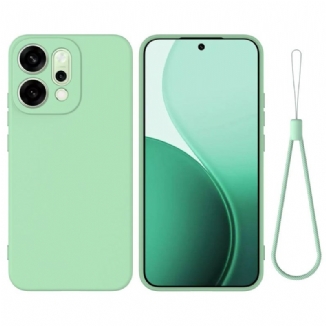 Coque Oppo Reno 14 Pro 5G Silicone Liquide à Lanière