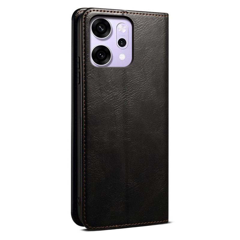 Flip Cover Oppo Reno 14 Pro 5G Simili Cuir Ciré