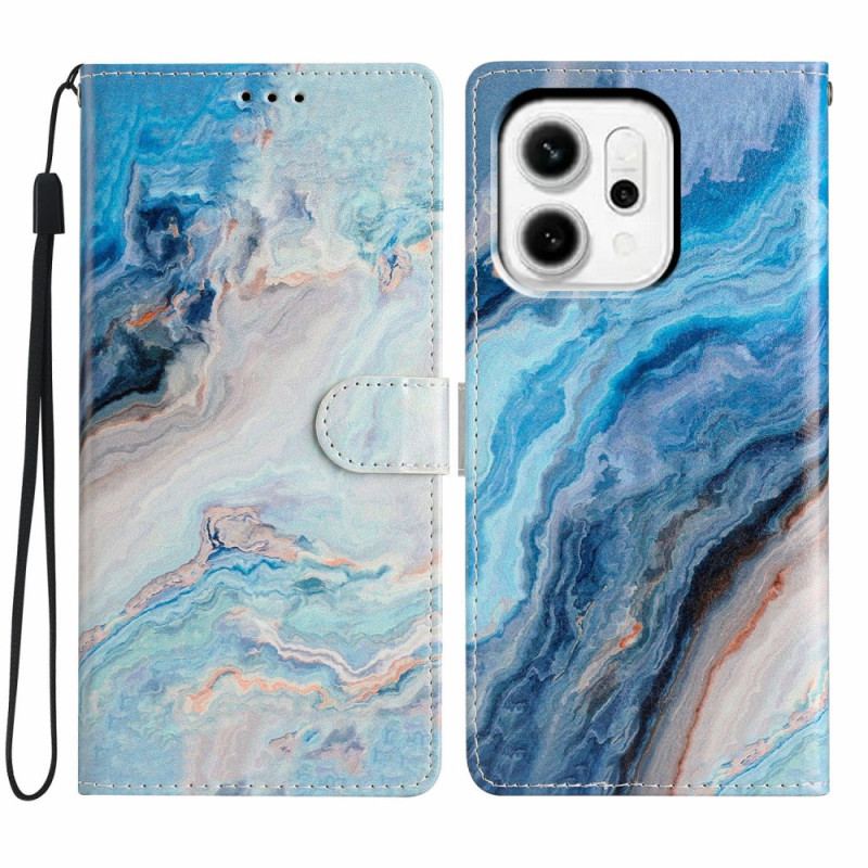 Housse Oppo Reno 14 Pro 5G Marbre Bleu