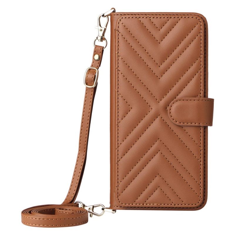 Housse Oppo Reno 14 Pro 5G Matelassée avec Lanière et Dragone