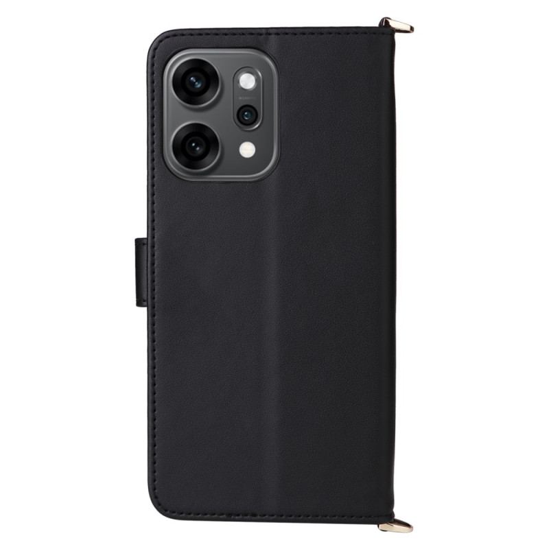 Housse Oppo Reno 14 Pro 5G Matelassée avec Lanière et Dragone