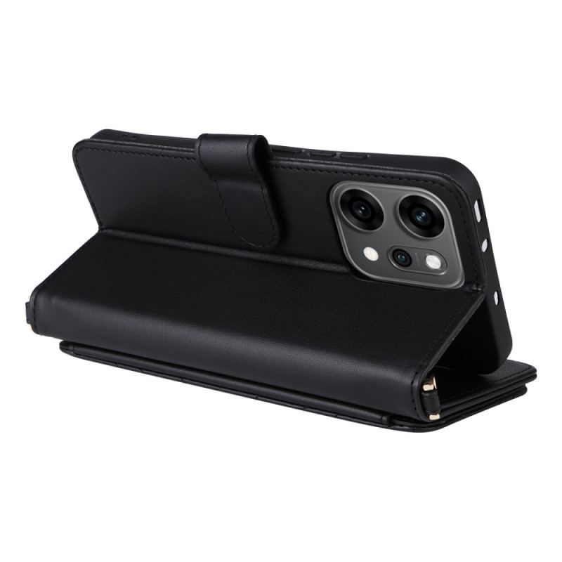 Housse Oppo Reno 14 Pro 5G Matelassée avec Lanière et Dragone