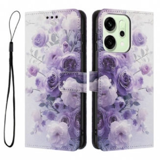 Housse Oppo Reno 14 Pro 5G Roses Violettes