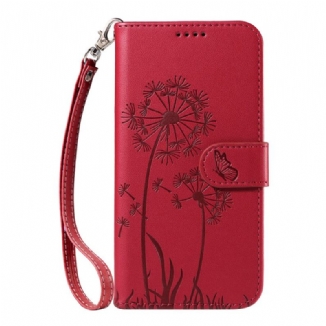 Housse Oppo Reno1 4 Pro 5G Pissenlits à Lanière