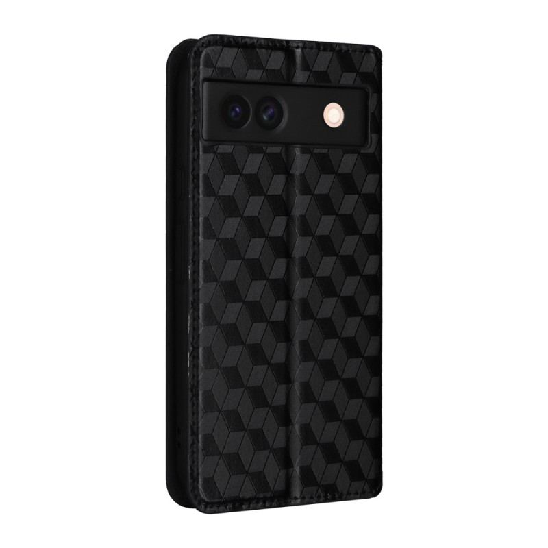 Flip Cover Google Pixel 8A Losanges 3D