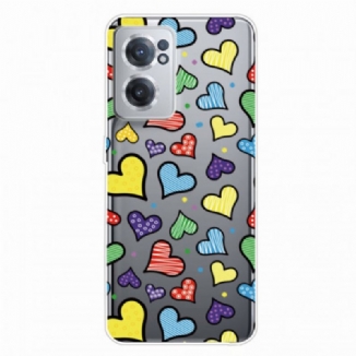Coque OnePlus Nord CE 2 5G Cœurs Multicolores