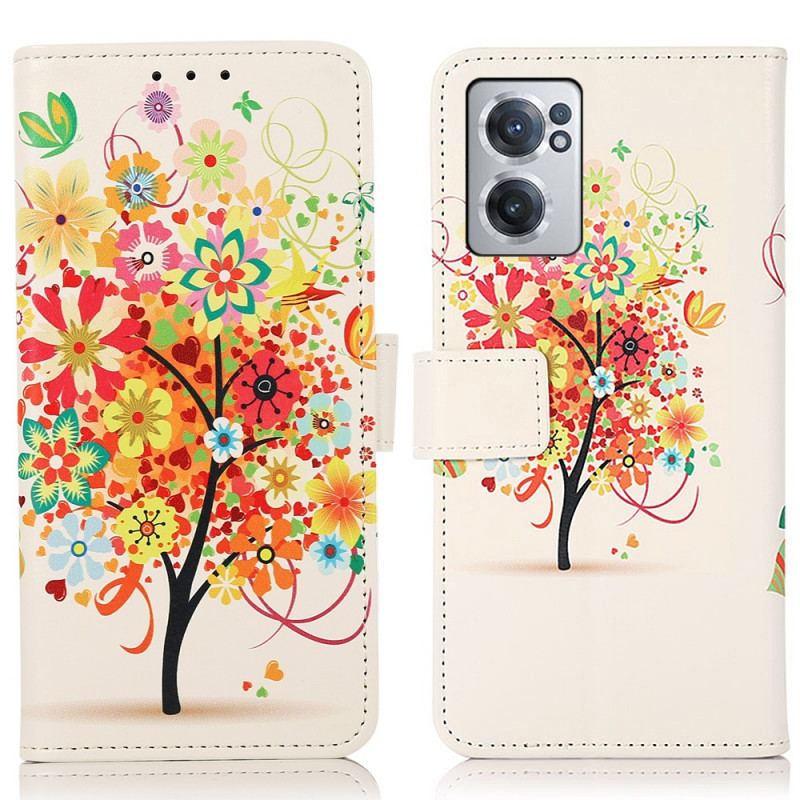 Housse OnePlus Nord CE 2 5G Arbre Orange Fleuri