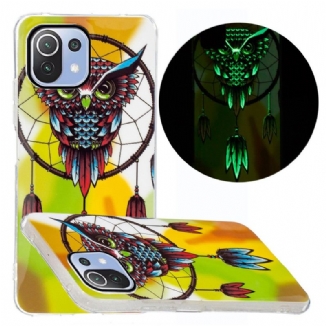 Coque Xiaomi 11 Lite 5G NE/Mi 11 Lite 4G/5G Attrape Rêves Fluo