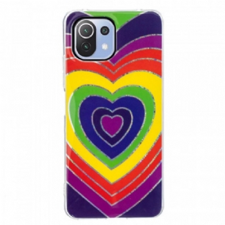 Coque Xiaomi 11 Lite 5G NE/Mi 11 Lite 4G/5G Coeur Psychédélique