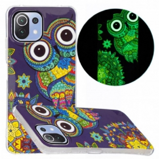 Coque Xiaomi 11 Lite 5G NE/Mi 11 Lite 4G/5G Hibou Fluorescente