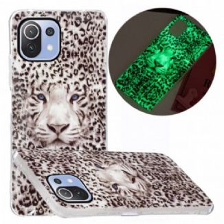 Coque Xiaomi 11 Lite 5G NE/Mi 11 Lite 4G/5G Leopard Fluorescente