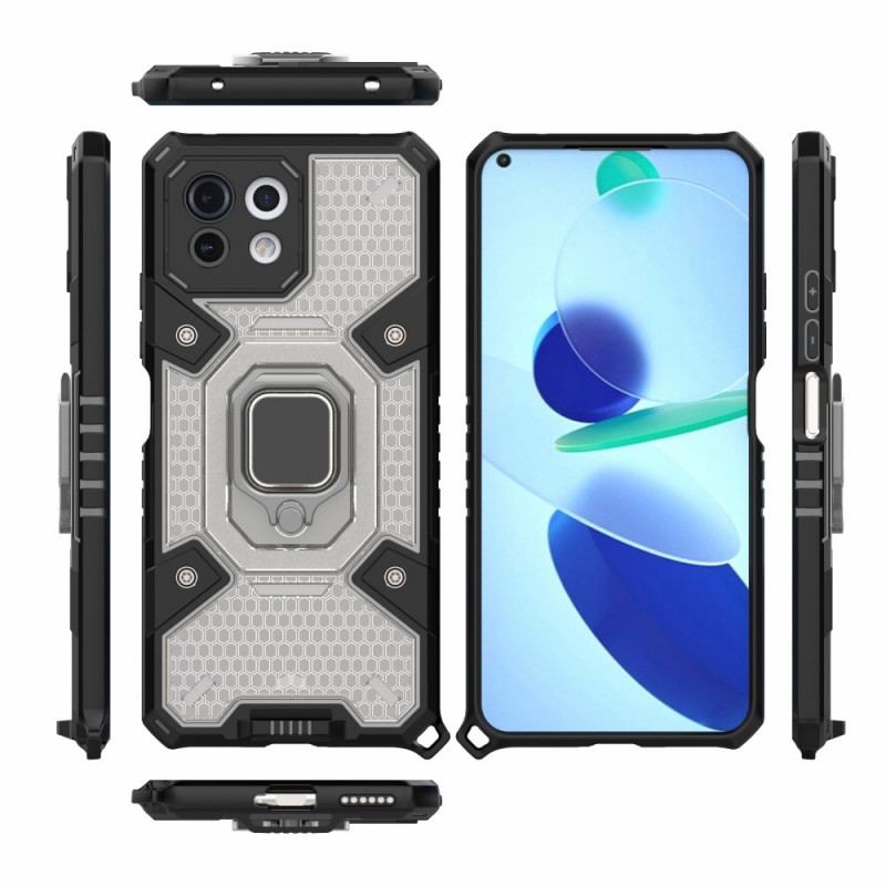 Coque Xiaomi 11 Lite 5G NE/Mi 11 Lite 4G/5G Nid d'Abeille avec Anneau