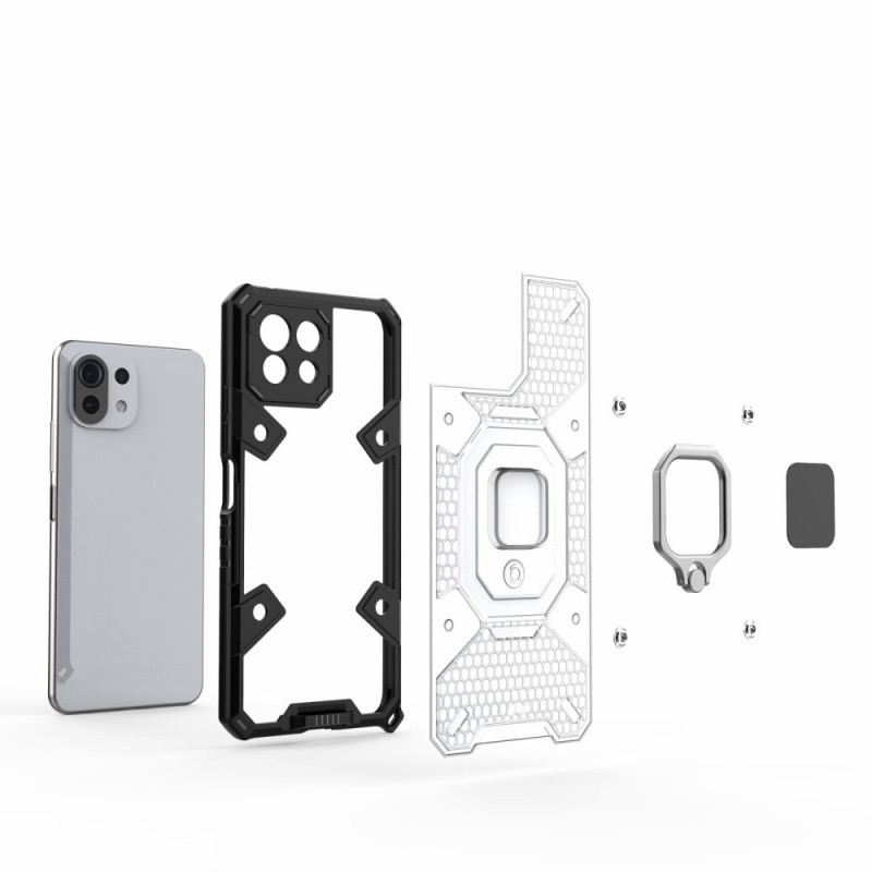 Coque Xiaomi 11 Lite 5G NE/Mi 11 Lite 4G/5G Nid d'Abeille avec Anneau