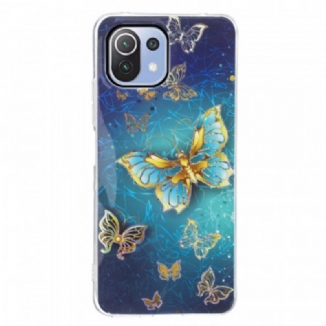 Coque Xiaomi 11 Lite 5G NE/Mi 11 Lite 4G/5G Papillons Dorés