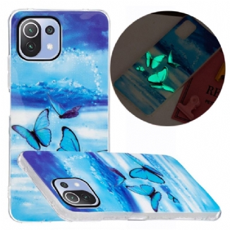 Coque Xiaomi 11 Lite 5G NE/Mi 11 Lite 4G/5G Série Papillons Fluo