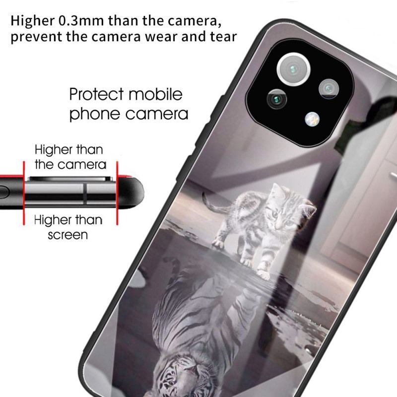 Coque Xiaomi 11 Lite 5G NE/Mi 11 Lite 4G/5G Verre Trempe Rêve de Chaton