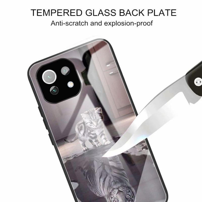 Coque Xiaomi 11 Lite 5G NE/Mi 11 Lite 4G/5G Verre Trempe Rêve de Chaton