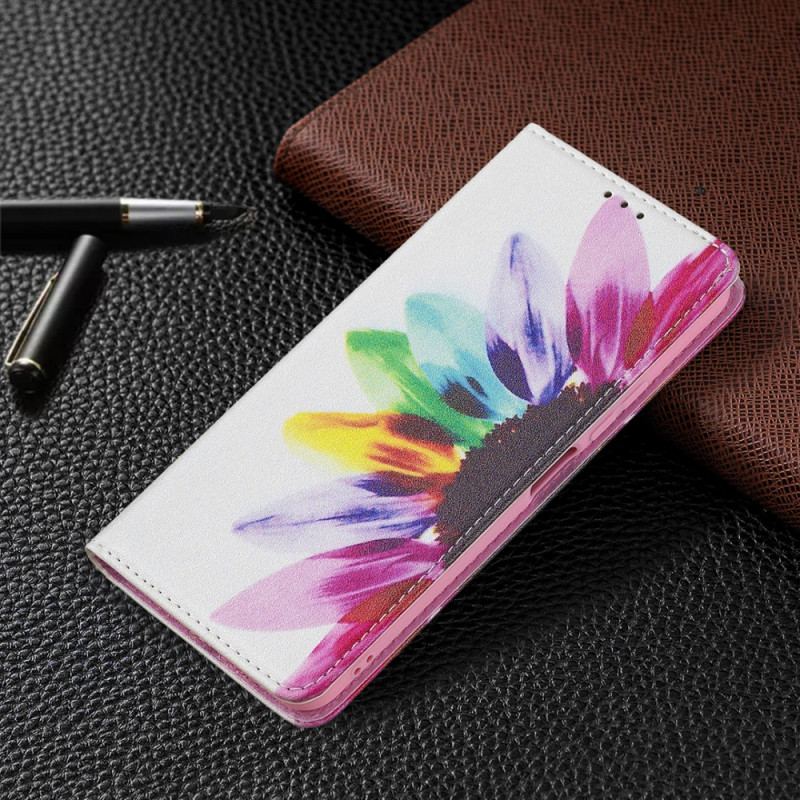 Flip Cover Xiaomi 11 Lite 5G NE/Mi 11 Lite 4G/5G Fleur Aquarelle