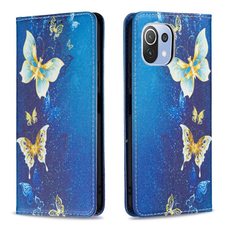 Flip Cover Xiaomi 11 Lite 5G NE/Mi 11 Lite 4G/5G Papillons