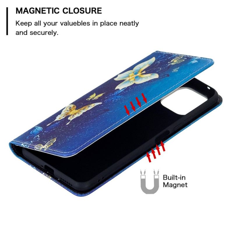 Flip Cover Xiaomi 11 Lite 5G NE/Mi 11 Lite 4G/5G Papillons