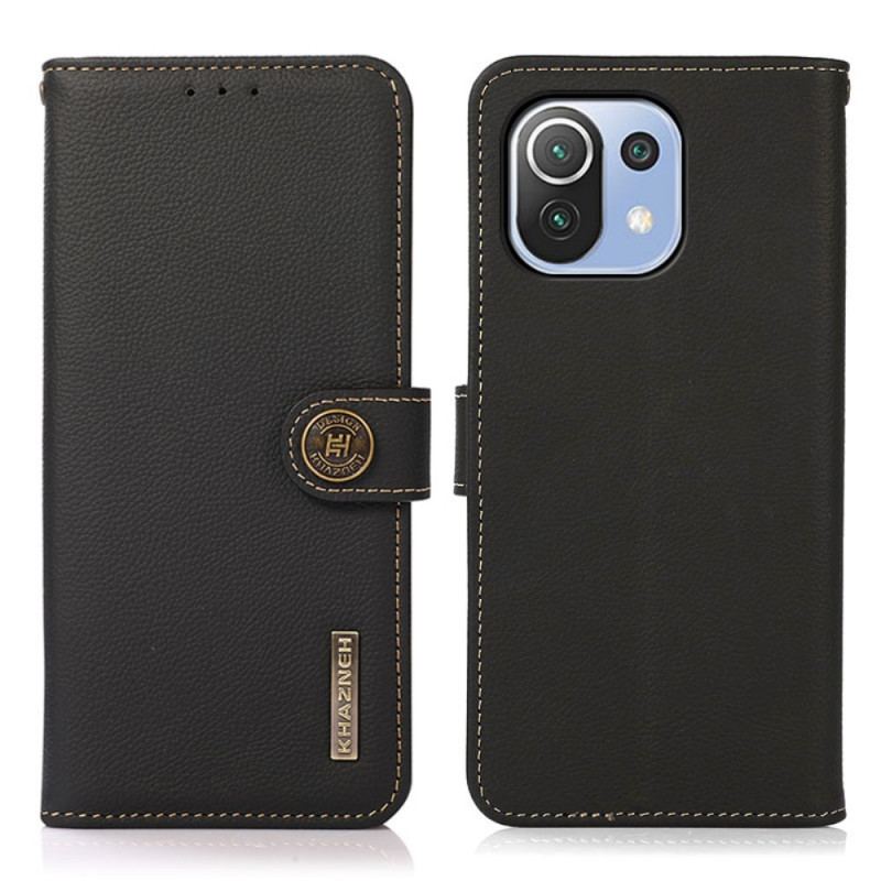 Housse Xiaomi 11 Lite 5G NE/Mi 11 Lite 4G/5G Cuir Véritable KHAZNEH RFID