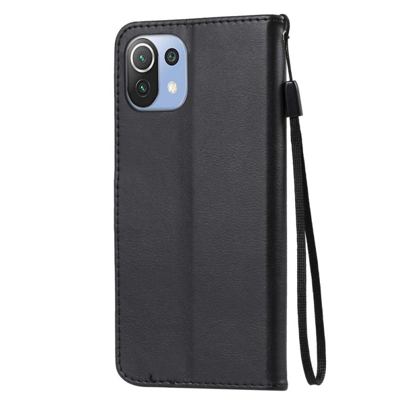 Housse Xiaomi 11 Lite 5G NE/Mi 11 Lite 4G/5G Effet Cuir à Lanière