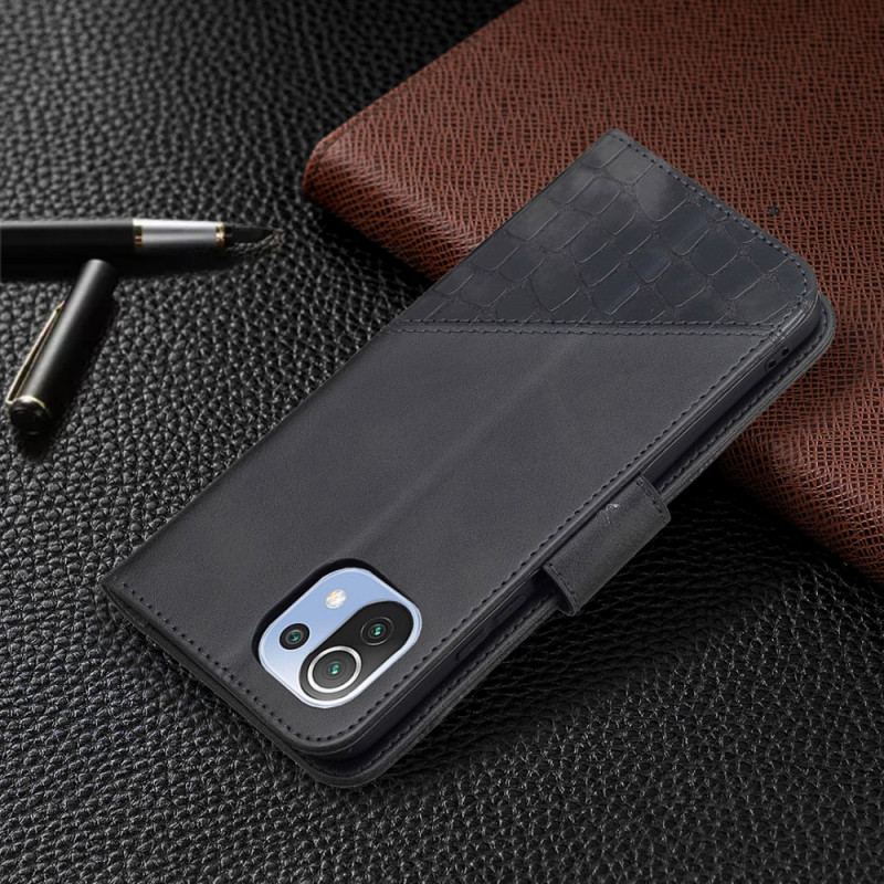 Housse Xiaomi 11 Lite 5G NE/Mi 11 Lite 4G/5G Effet Peau de Crocodile Classique