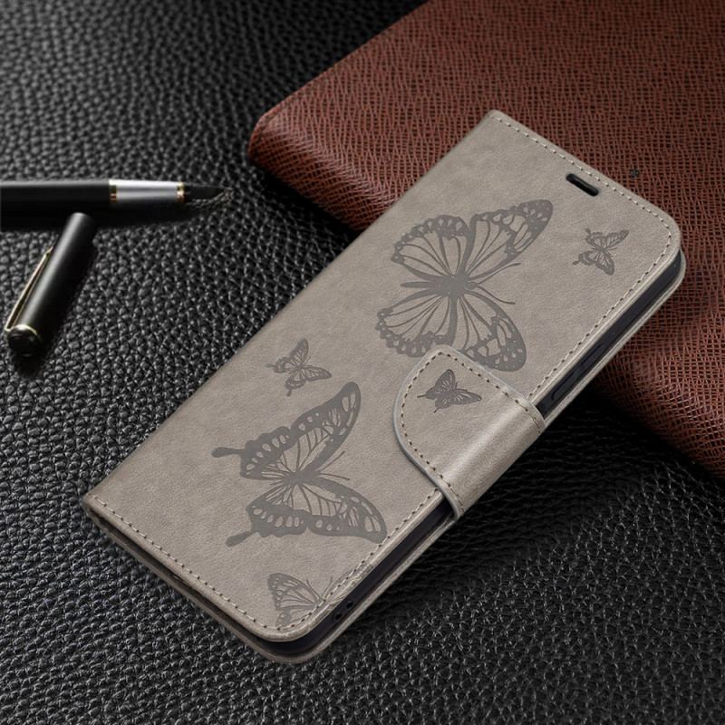 Housse Xiaomi 11 Lite 5G NE/Mi 11 Lite 4G/5G Papillons Imprimés à Lanière