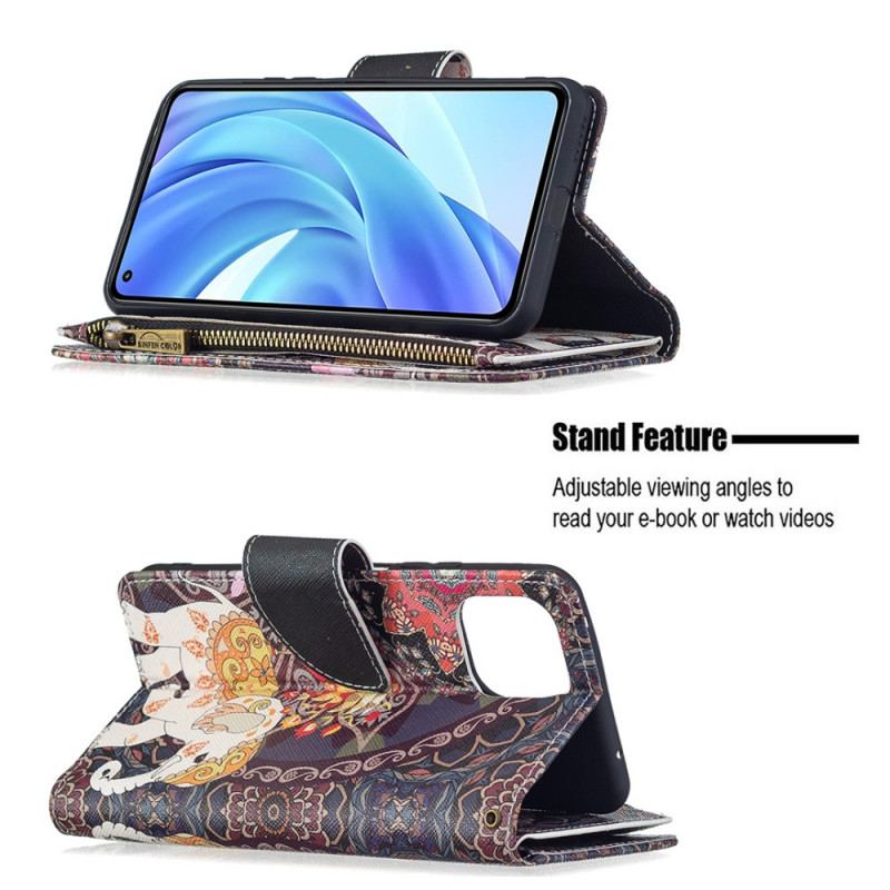 Housse Xiaomi 11 Lite 5G NE/Mi 11 Lite 4G/5G Poche Zippée Éléphant